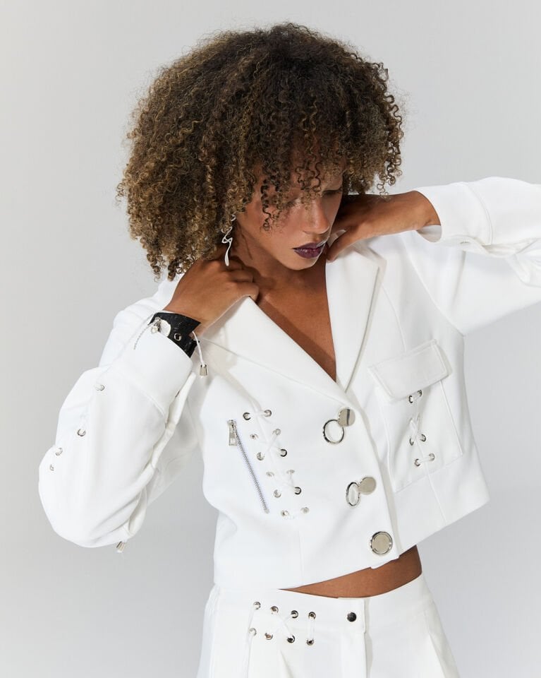 Florencia Tasarım Ceket (beyaz)