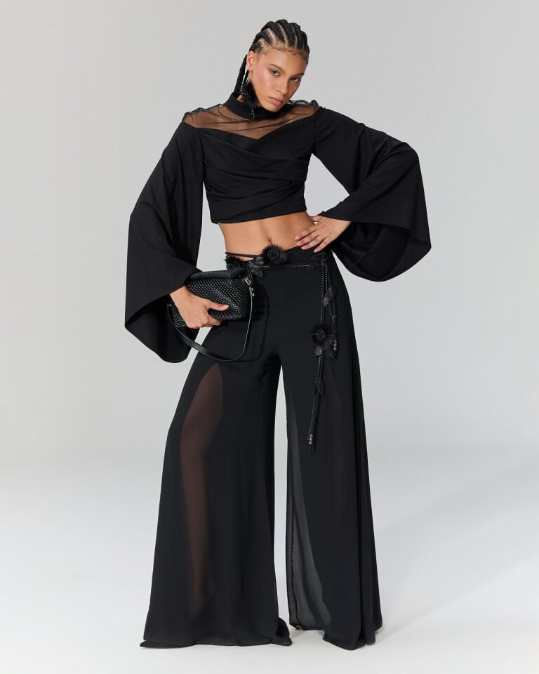 Merina Tül Detaylı Bluz