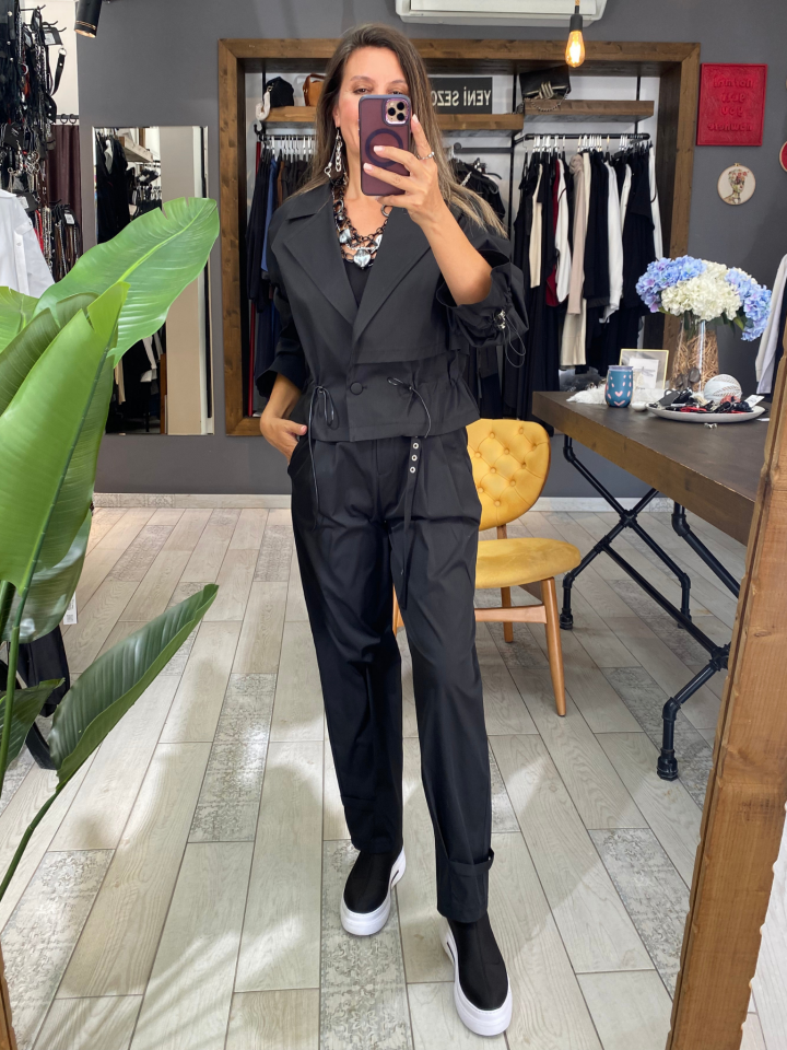 Lorena Tasarım Ceket (siyah)