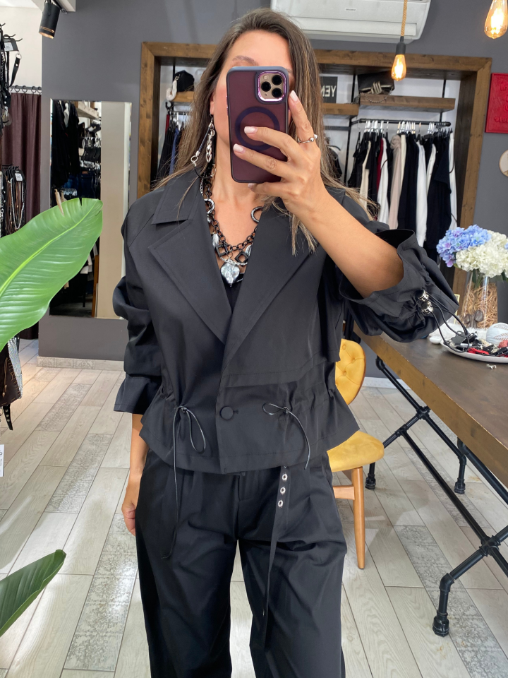 Lorena Tasarım Ceket (siyah)