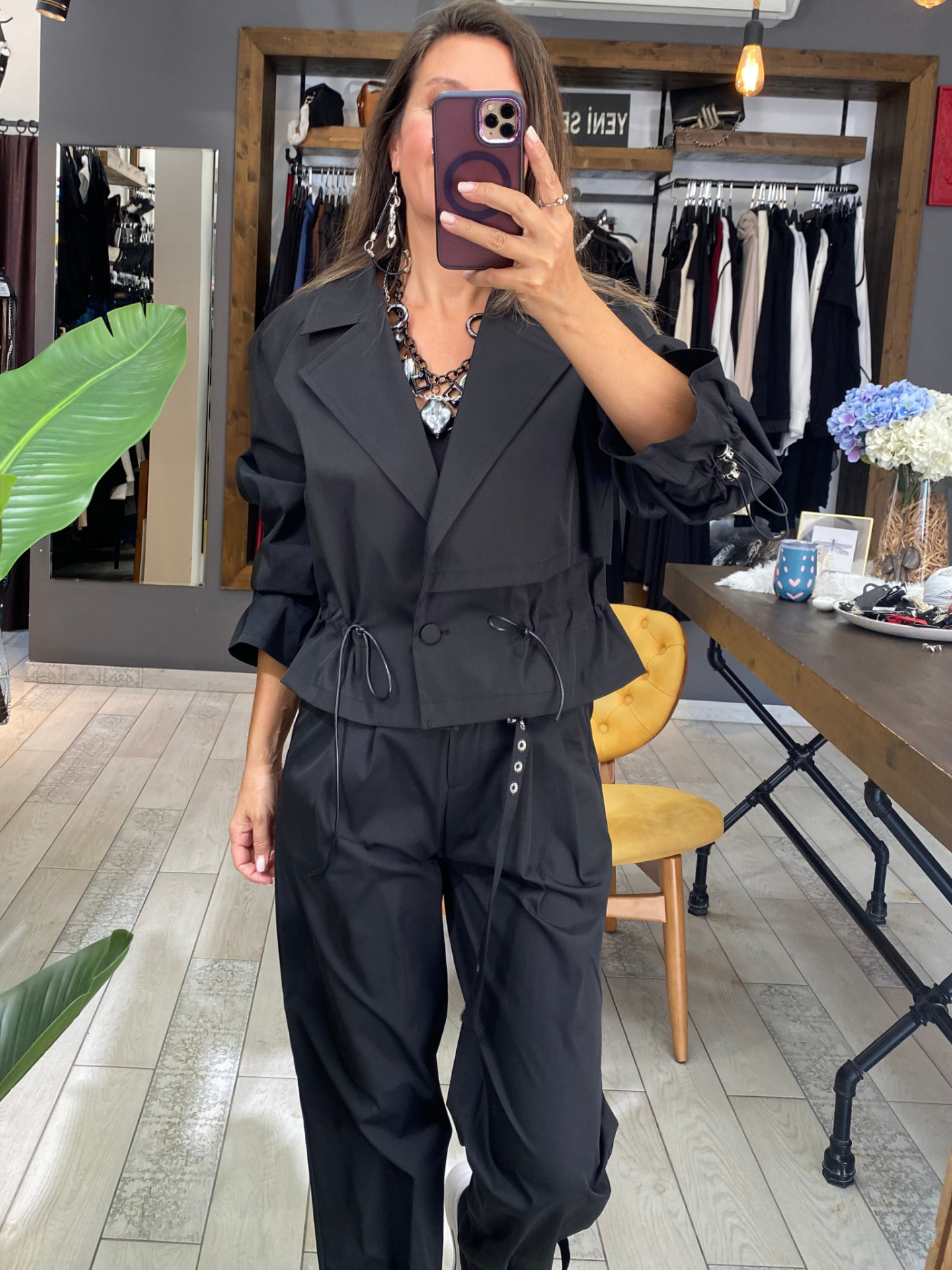 Lorena Tasarım Ceket (siyah)