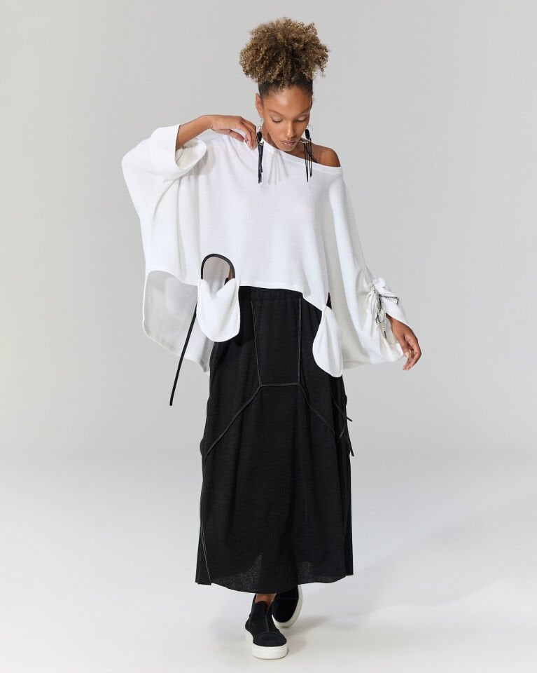 Gillan Biyeli Triko Etek (siyah)