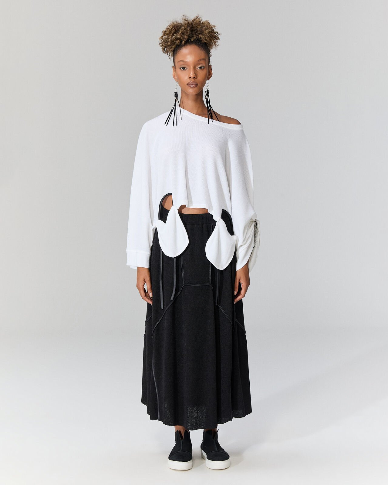 Gillan Biyeli Triko Etek (siyah)