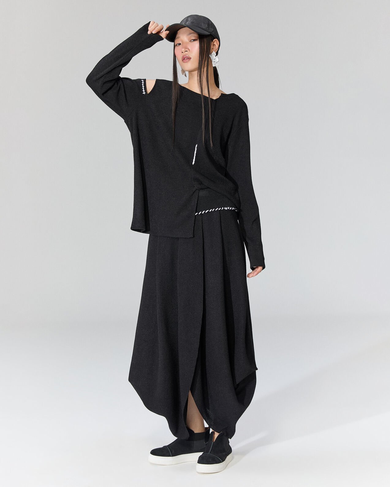 Moly Triko Bluz (siyah)