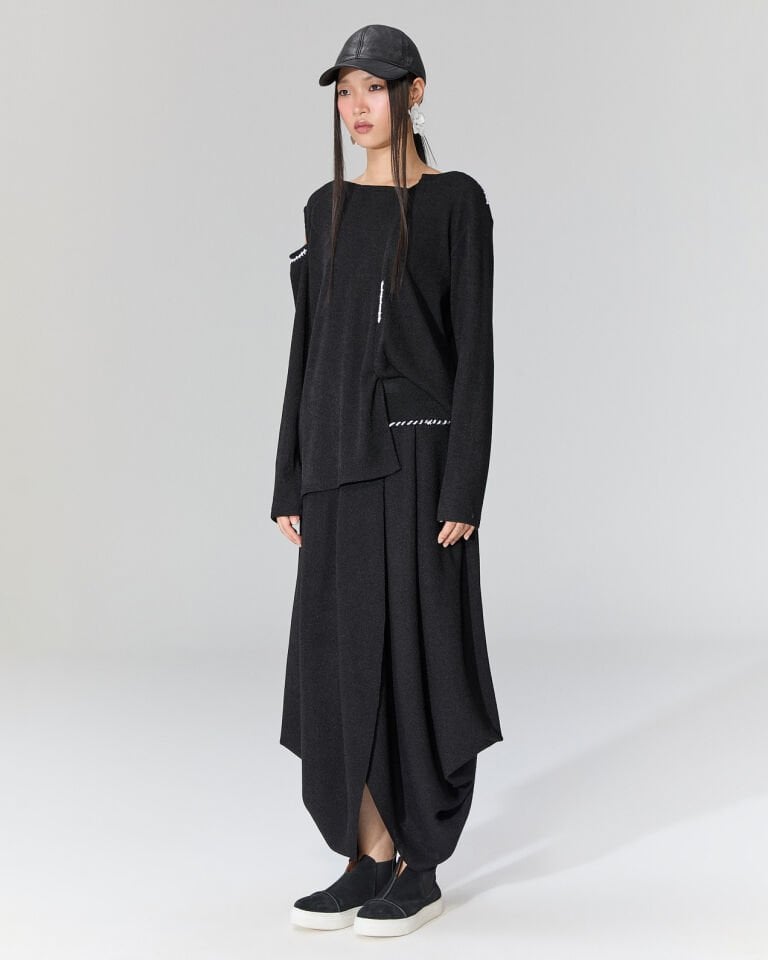 Moly Triko Bluz (siyah)