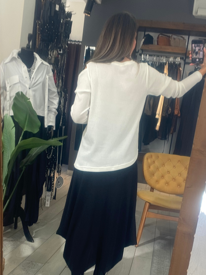 Moly Triko Bluz (beyaz)