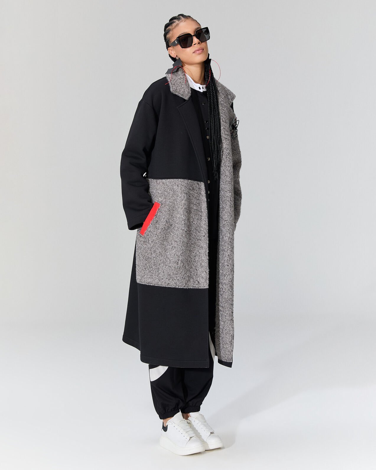 Lex Şardonlu Uzun Ceket