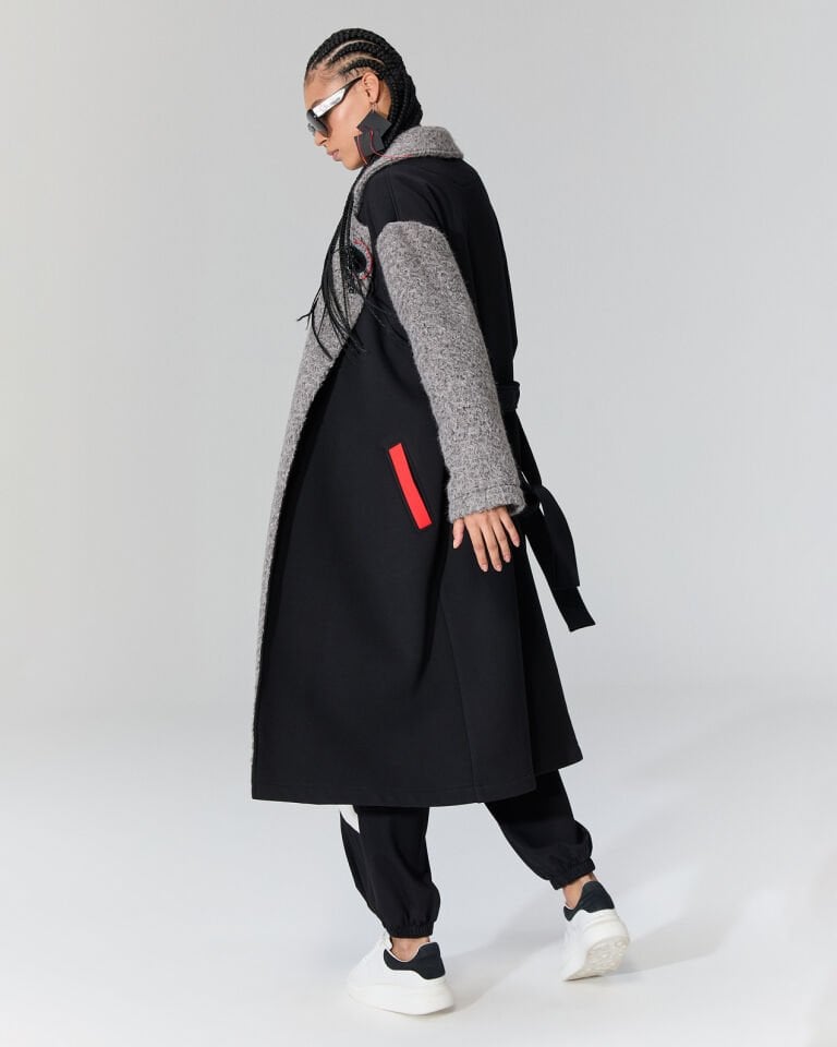 Lex Şardonlu Uzun Ceket