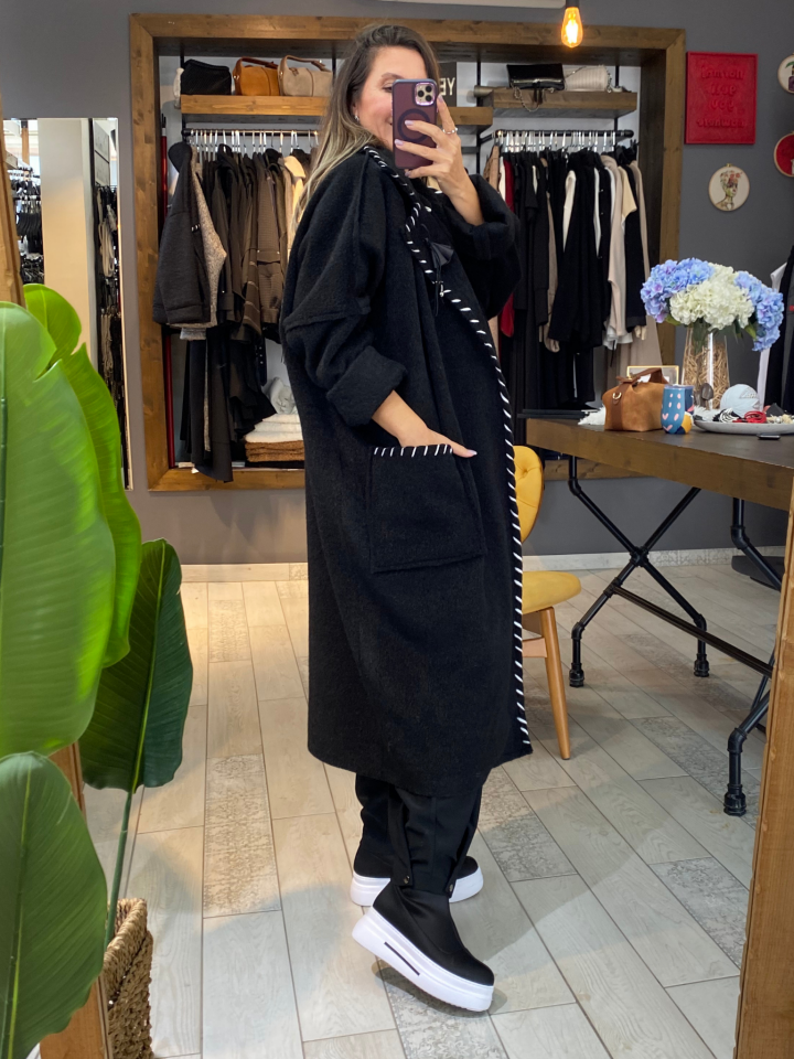 Hillary Yumuşak Dokulu Kap (siyah)