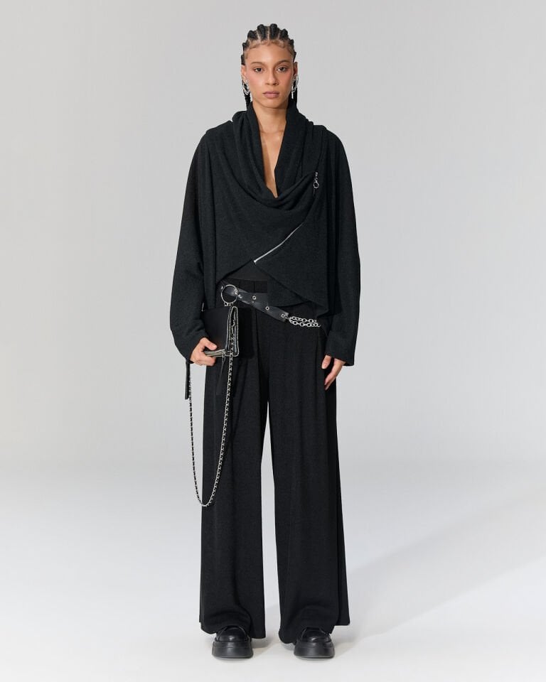 Elise Triko Hırka (Siyah)