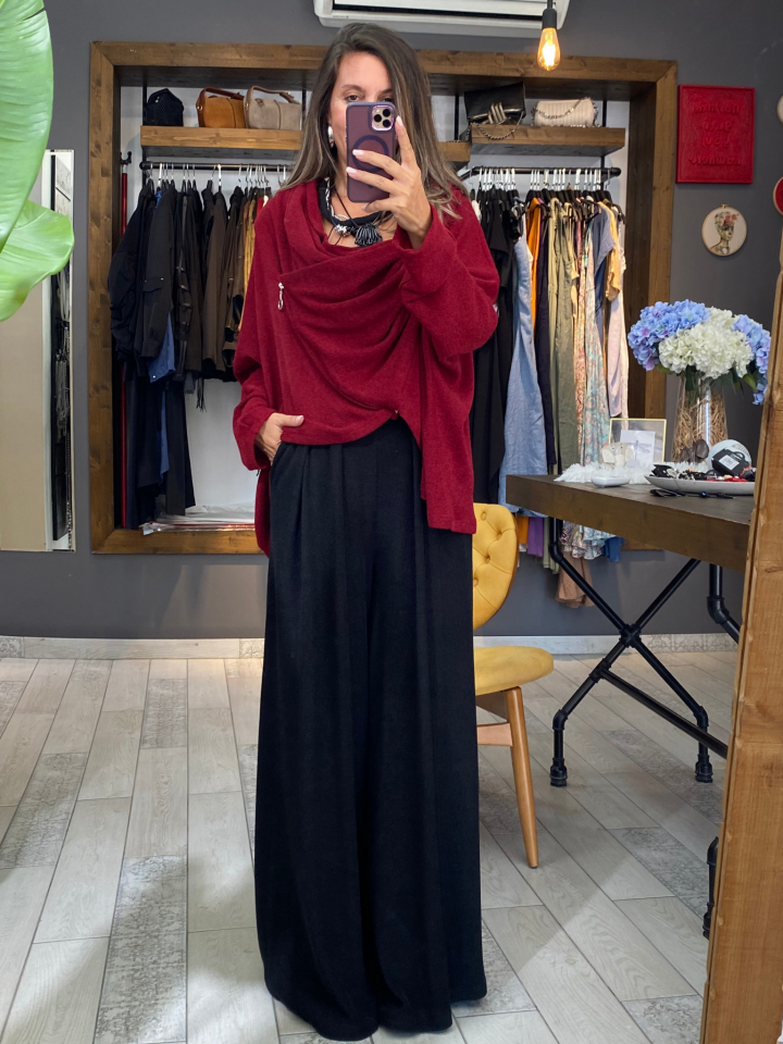 Elise Triko Hırka (Bordo)