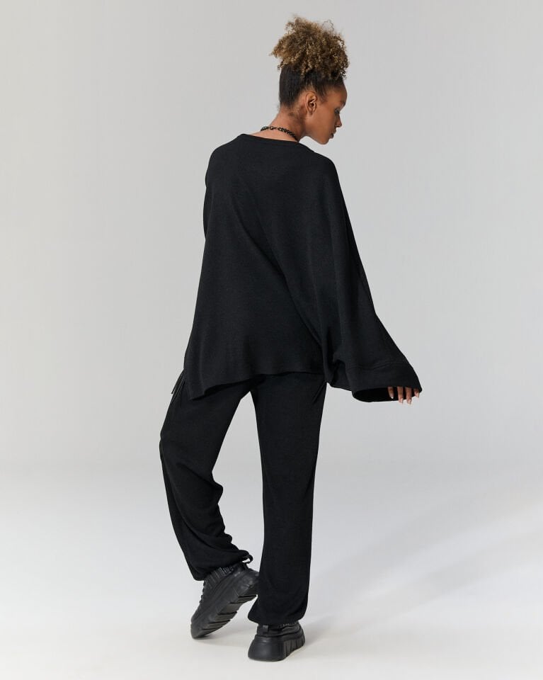 Leticia Salaş Triko Bluz (Siyah)