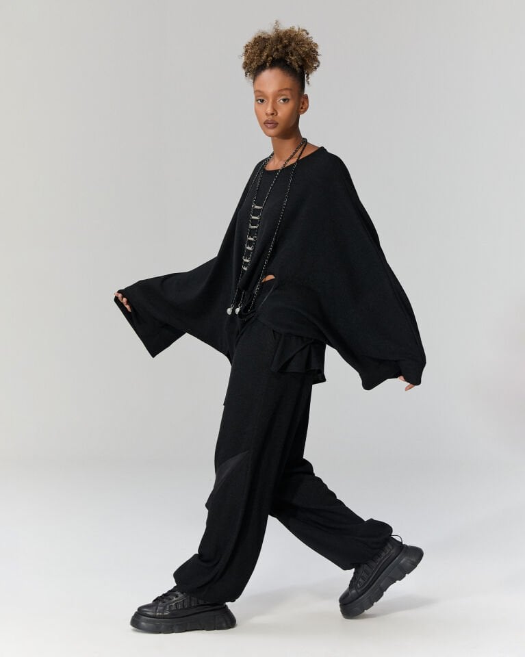 Leticia Salaş Triko Bluz (Siyah)