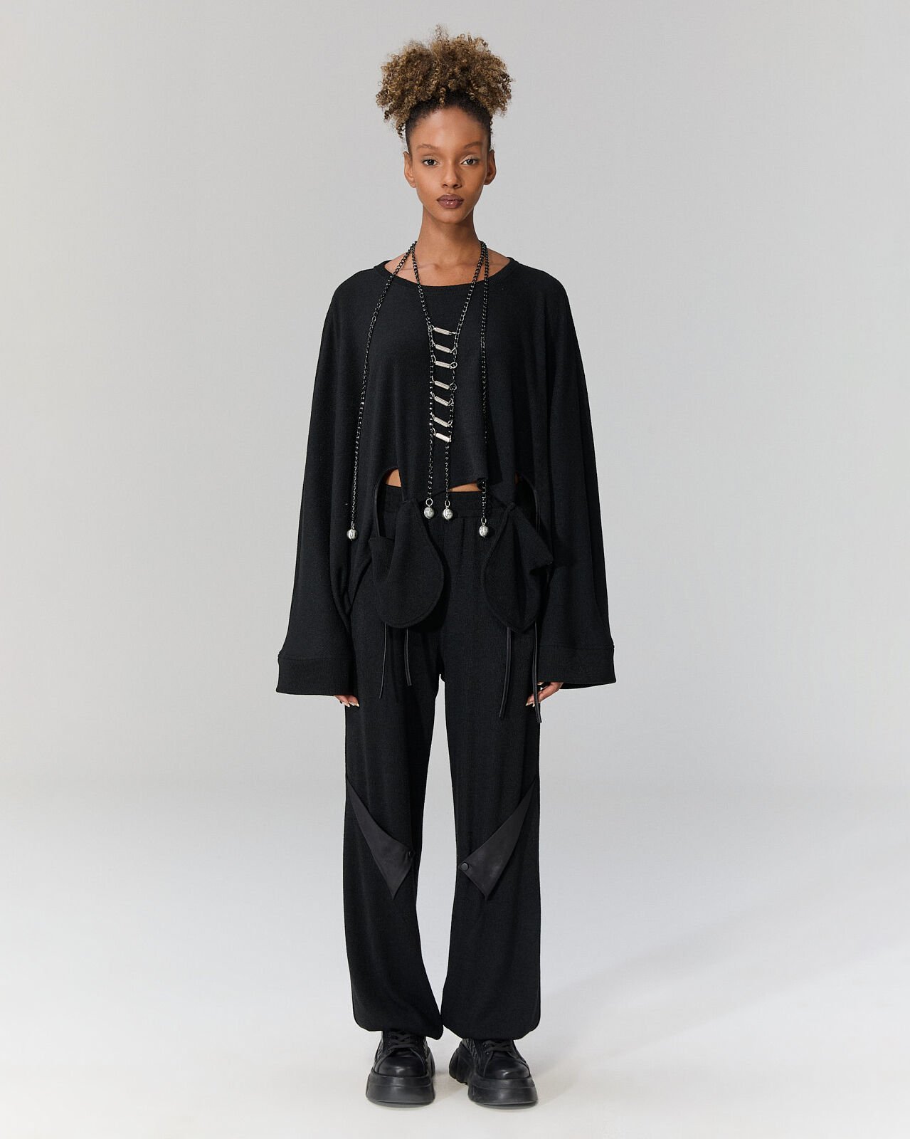 Leticia Salaş Triko Bluz (Siyah)