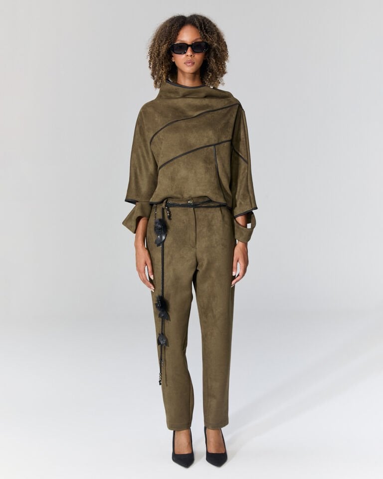 Sia Nubuk Dokulu Bluz (Haki)