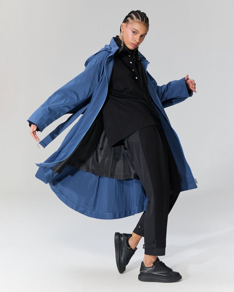 Marilyn Trençkot (Mavi)