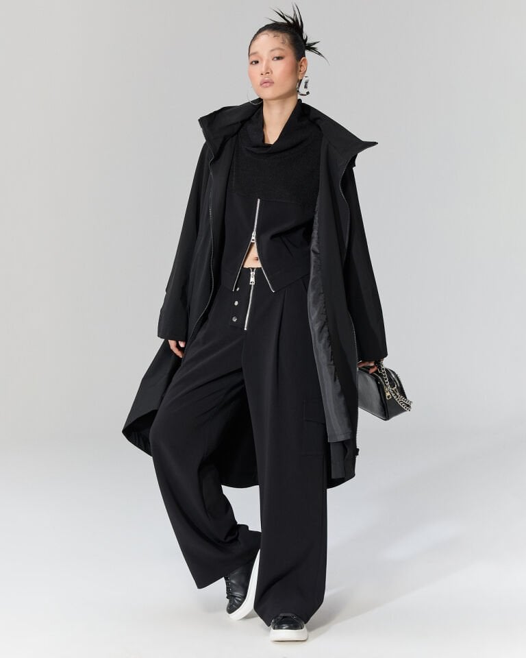 Marilyn Trençkot (Siyah)