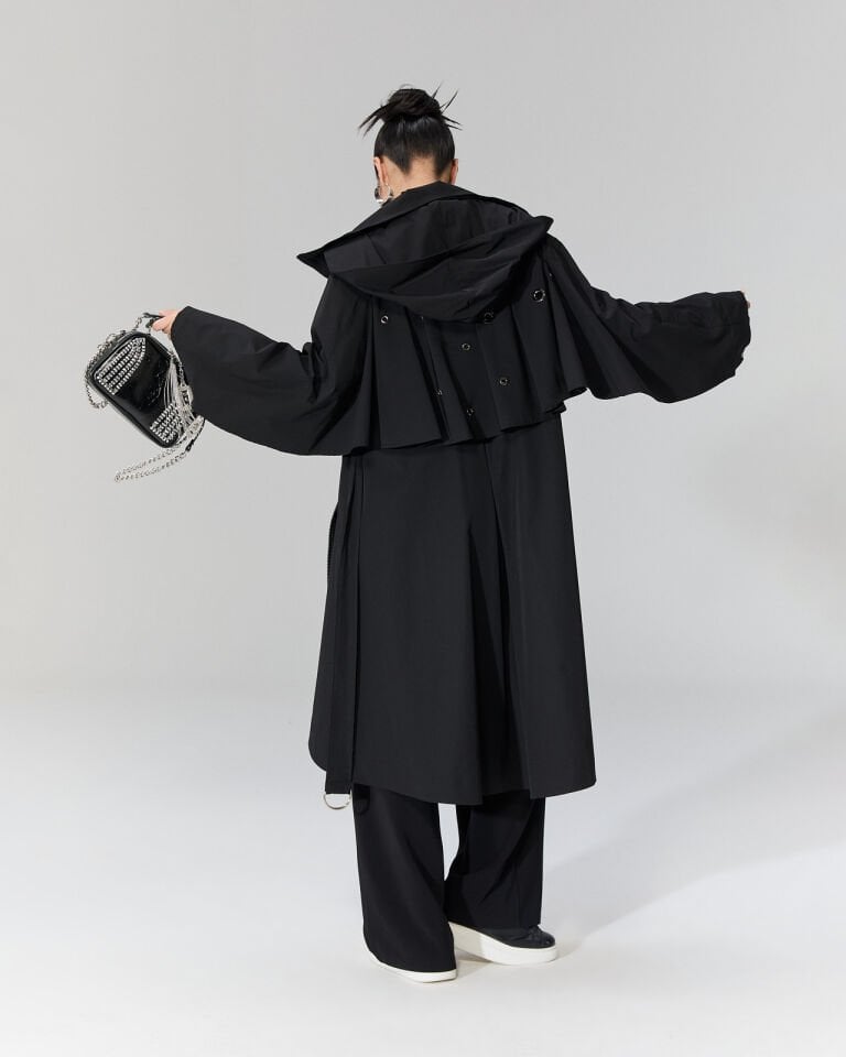 Marilyn Trençkot (Siyah)