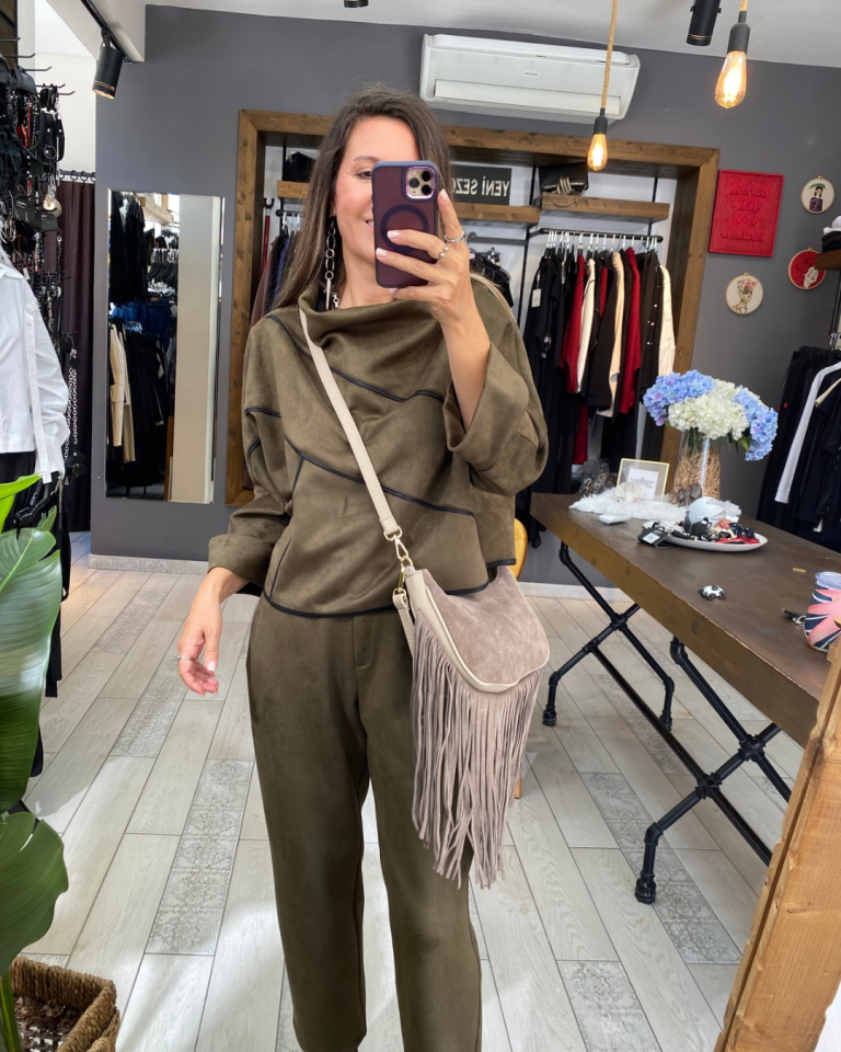 Lume Püsküllü Çanta (Vizon)