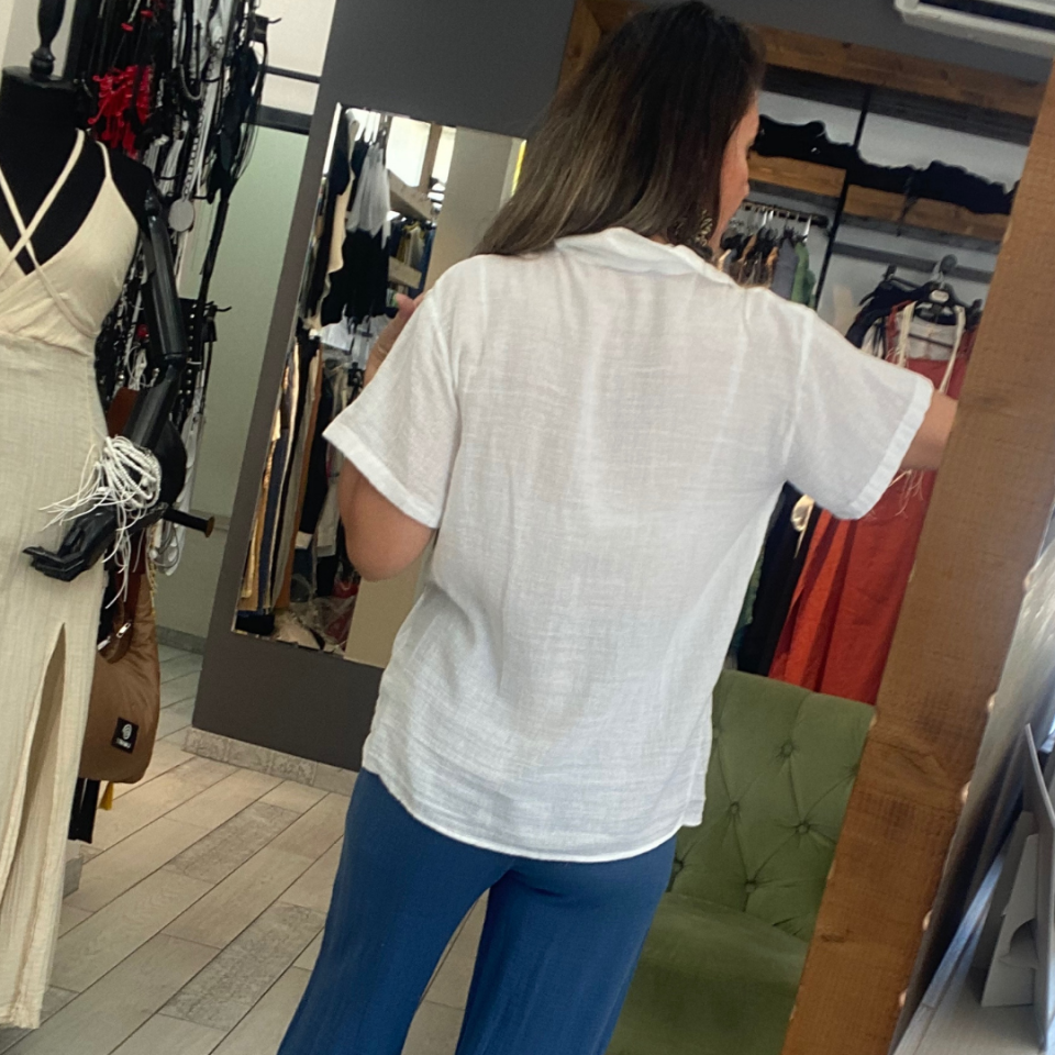 Elek Keten Gömlek (White)