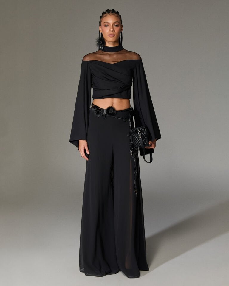 Merina Tül Detaylı Bluz