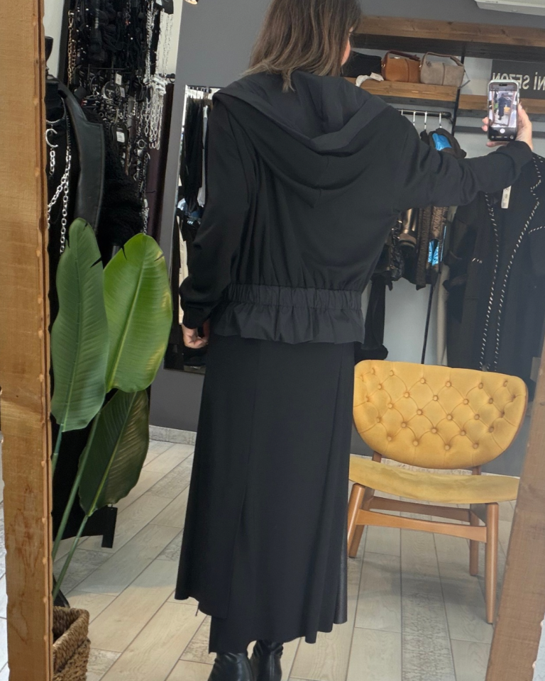 Delphine Fermuarlı Ceket (siyah)