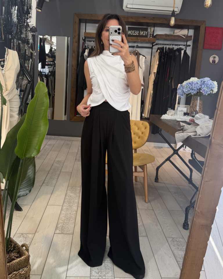 Sorev Omuzdan Drapeli Bluz (beyaz)