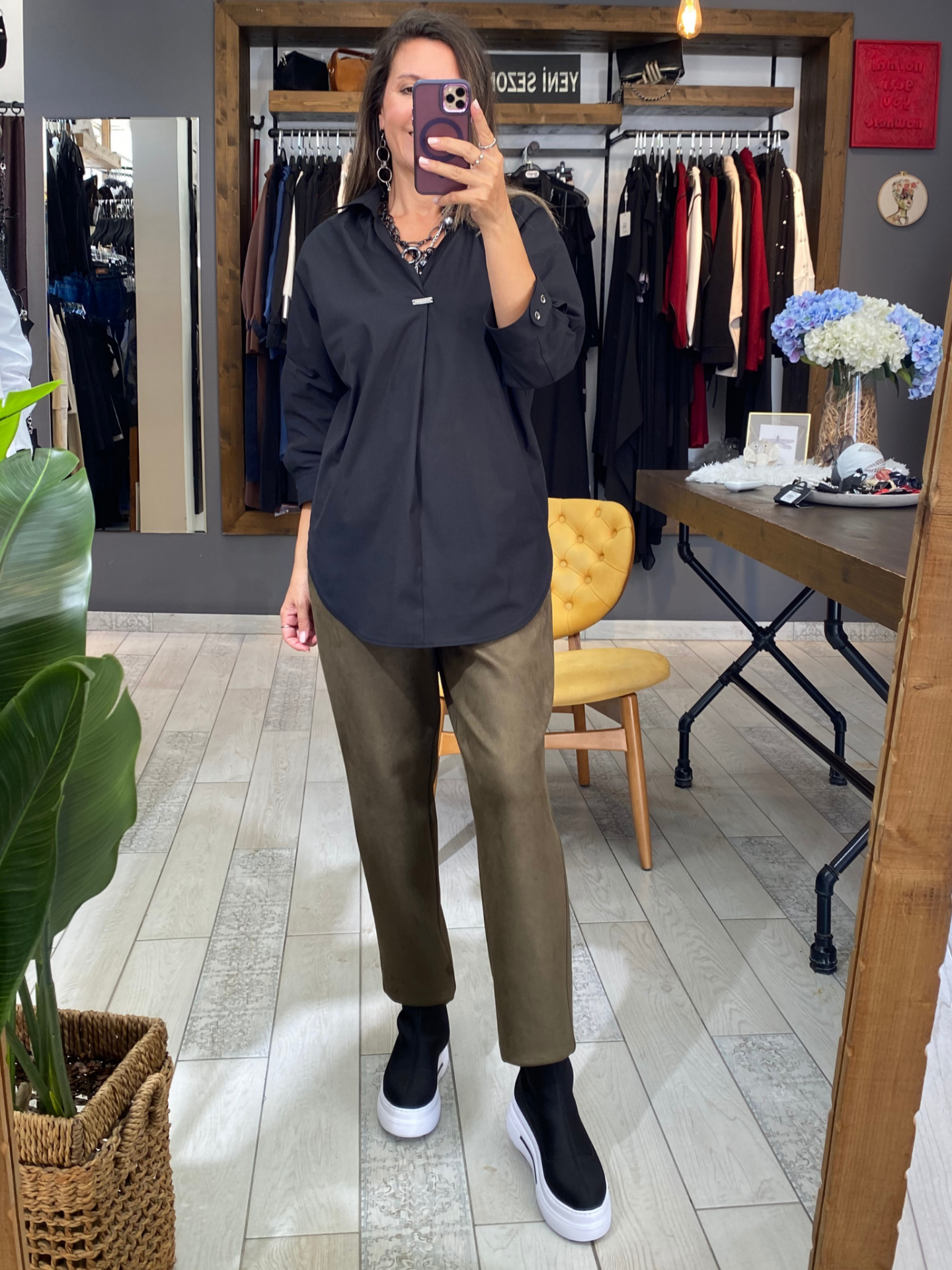 Giselle  Gömlek (siyah)