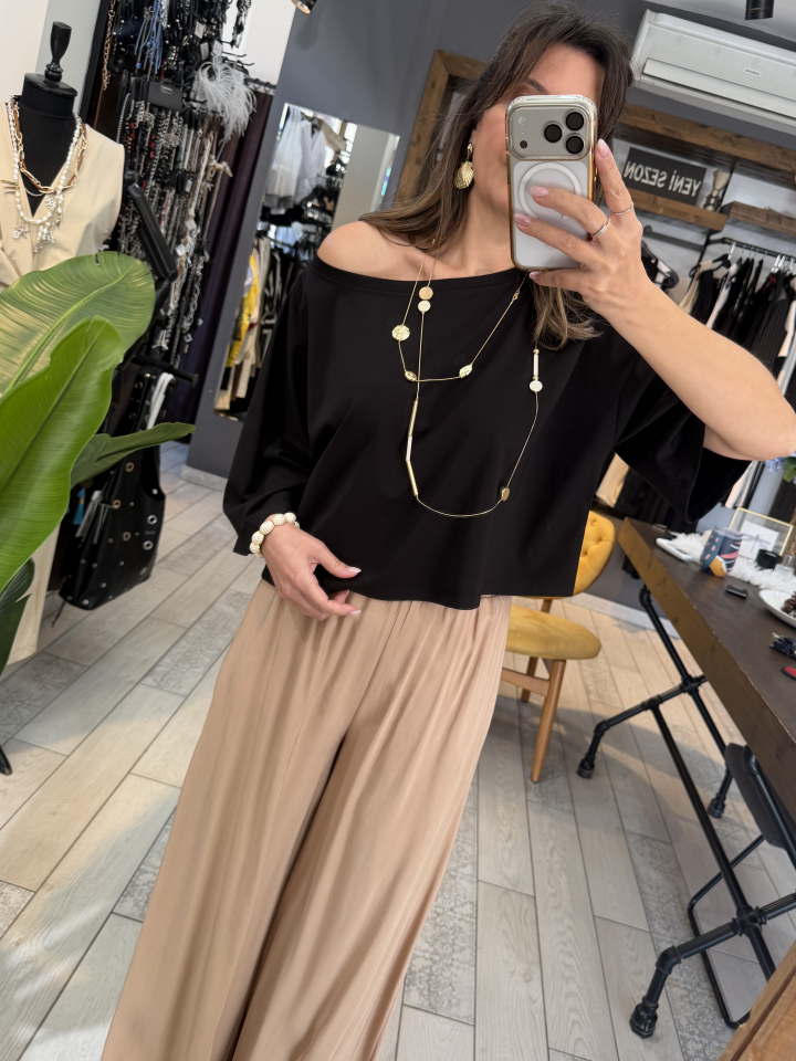 Zivra Salaş Bluz (siyah)