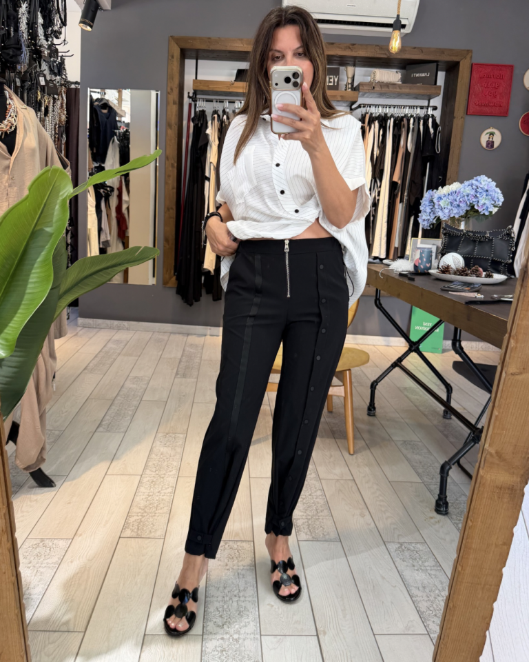 Pulma Çıtçıtlı Pantolon (Siyah))