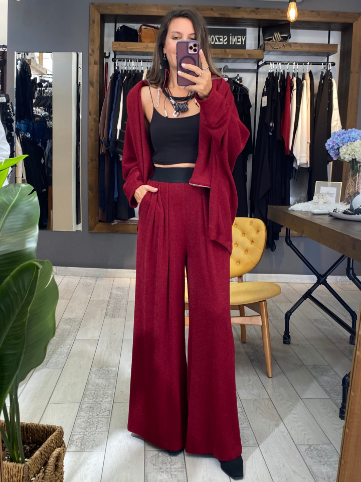 Bol Paça Triko Pantolon(bordo)