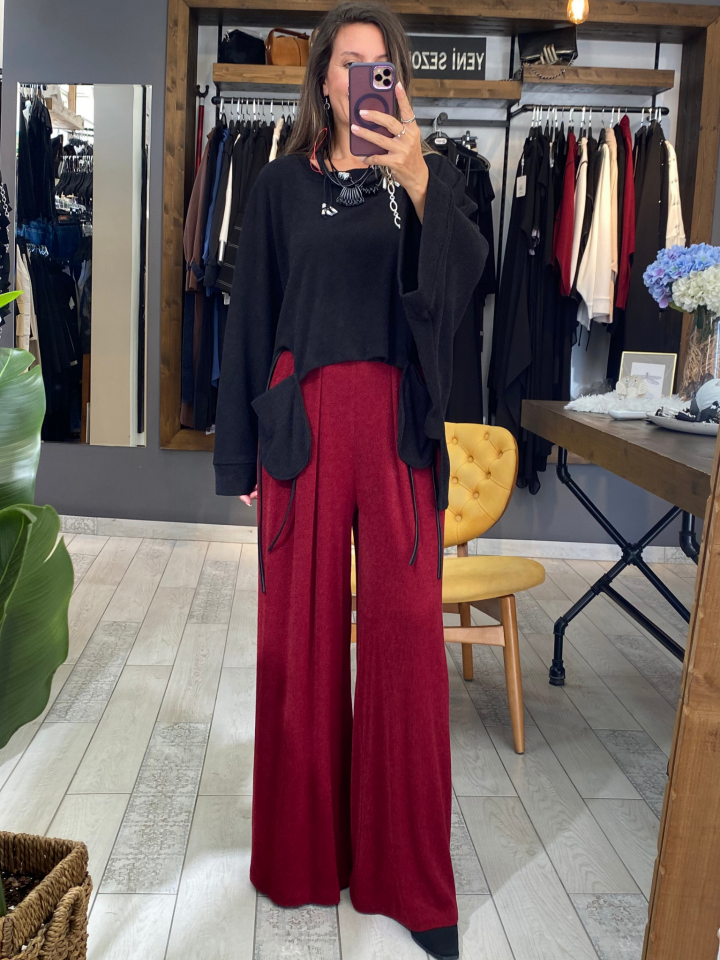 Bol Paça Triko Pantolon(bordo)