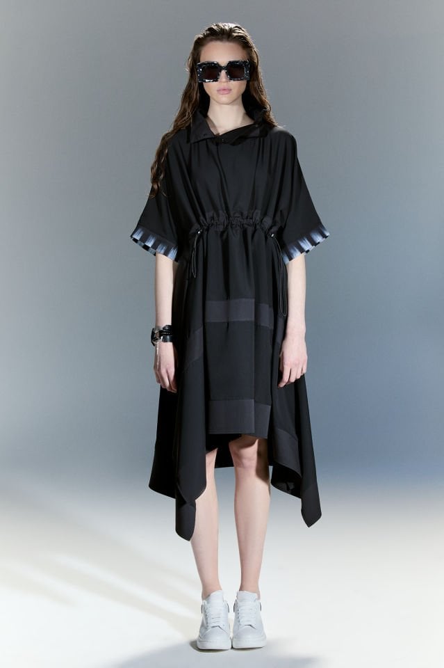 Emily Beli Büzmeli Elbise