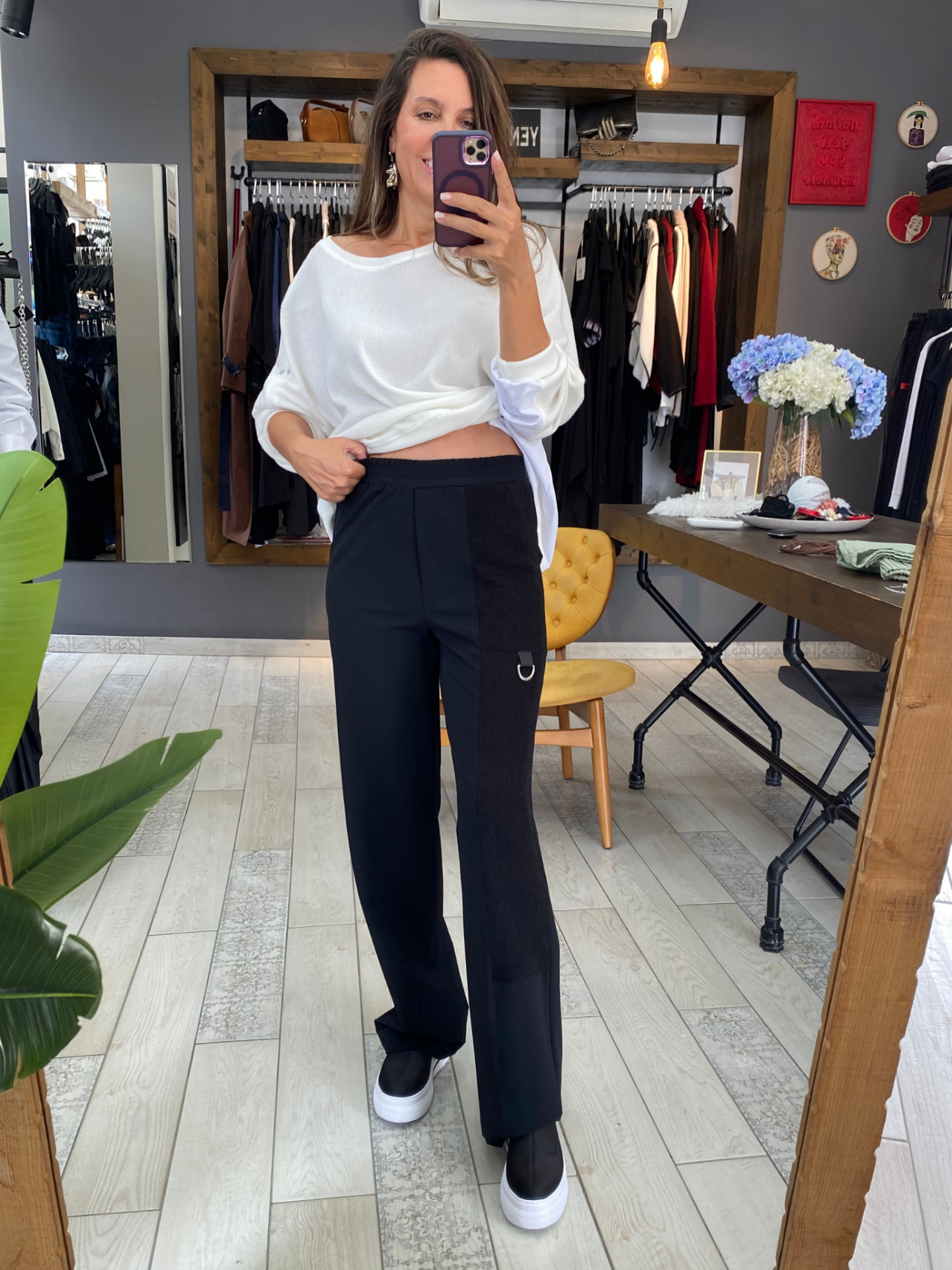 Judy Metal Detaylı Pantolon (siyah)