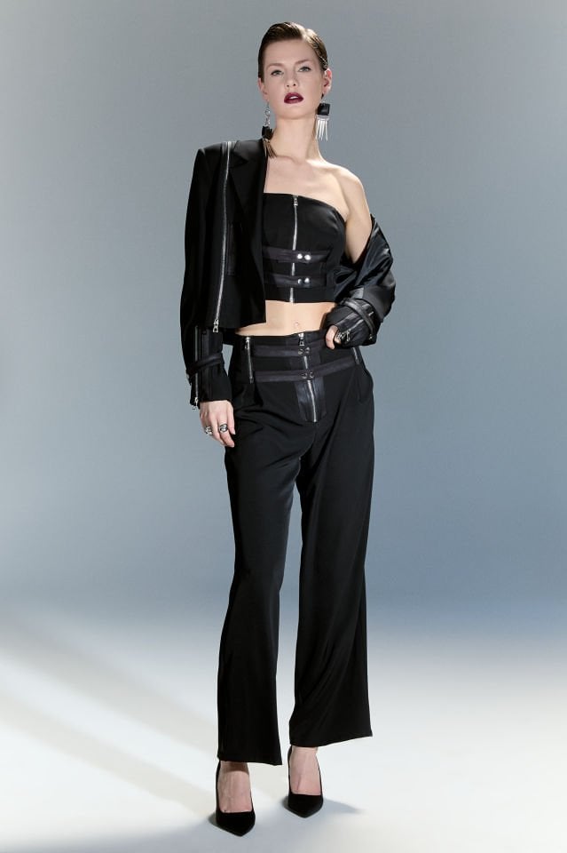 Vivien Fermuarlı Pantolon (siyah)