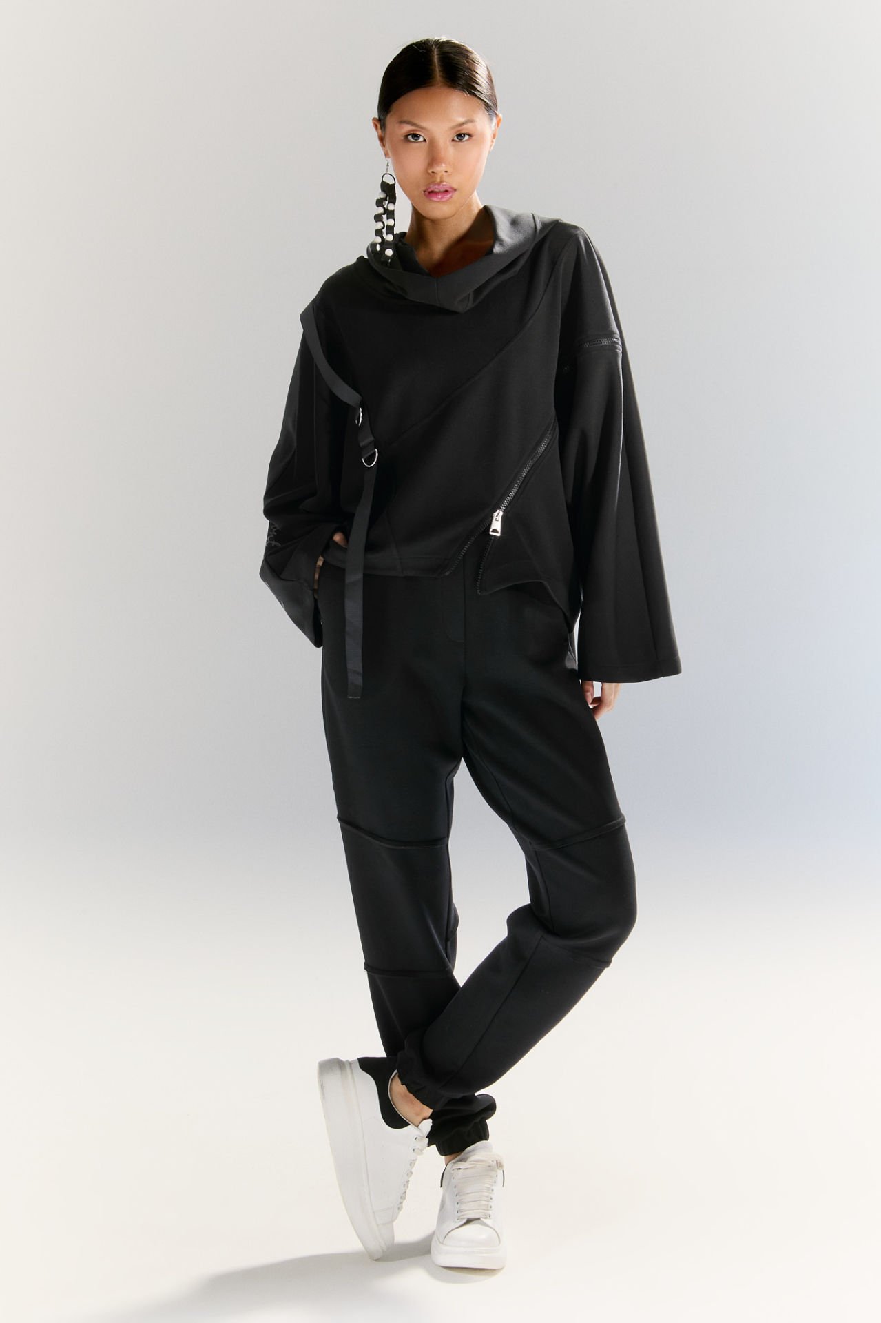 Fermuar Detaylı Modal Sweat (siyah)