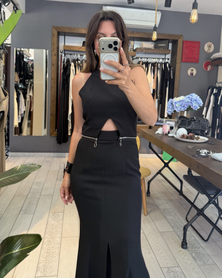 Scarlett Fermuar Detaylı Elbise (siyah)