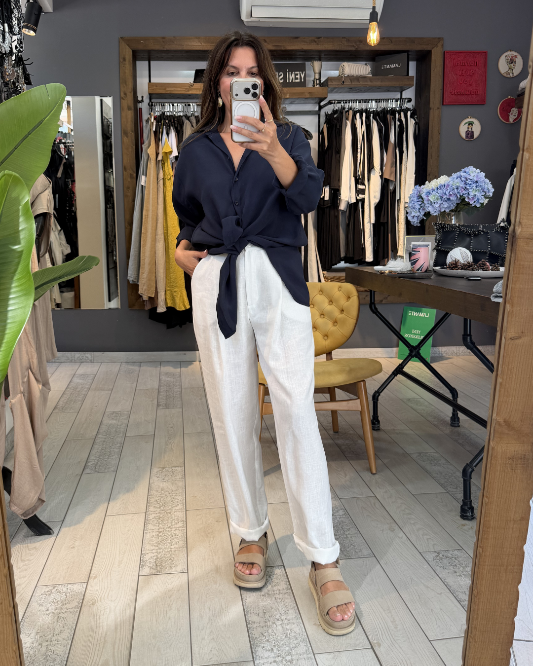 Dean Keten Pantolon (beyaz)