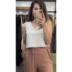 Keten Naturel Renk Crop