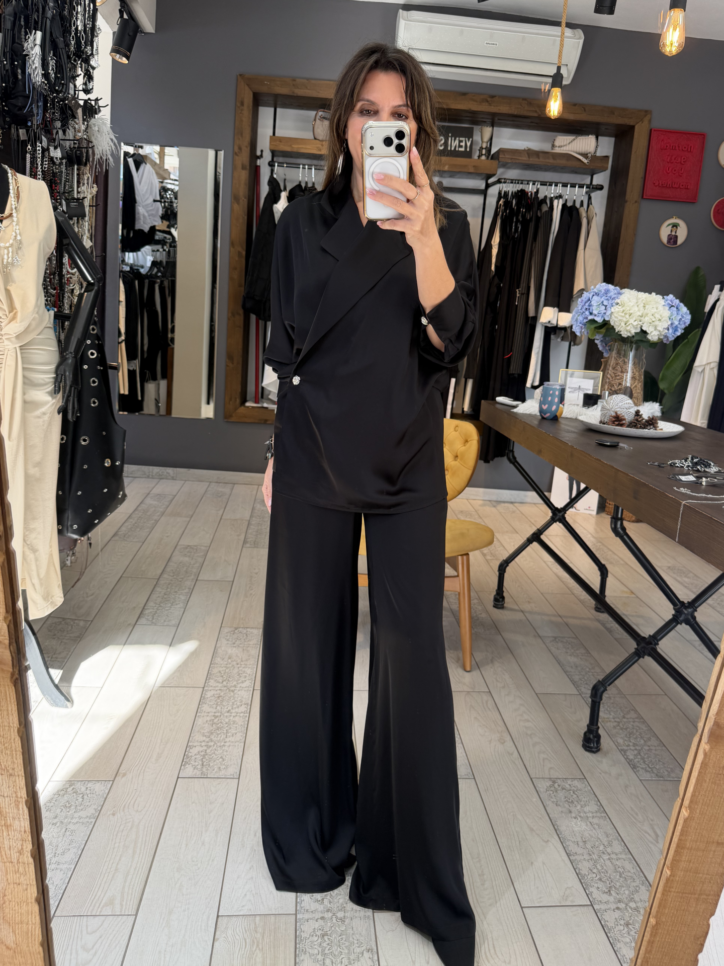 Clara Anvelop Bluz (siyah)