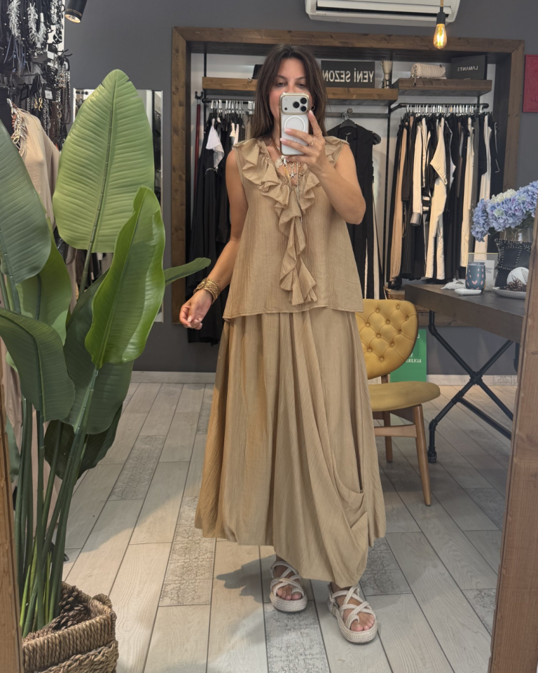 Adeline Bluz&Etek Takım (Camel)