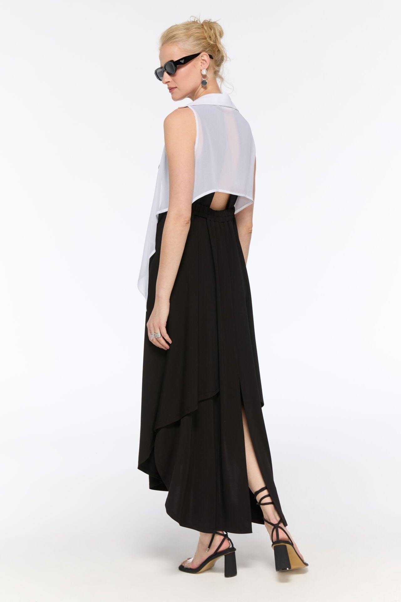 Leila Tül Yelekli Elbise