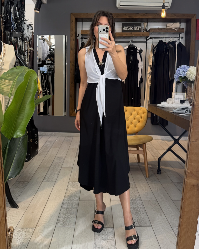 Leila Tül Yelekli Elbise