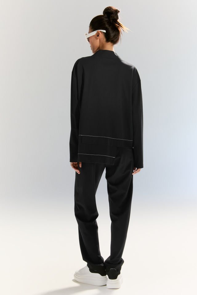 Brooke Kontrast Dikiş ve Fermuar Detaylı Pantolon