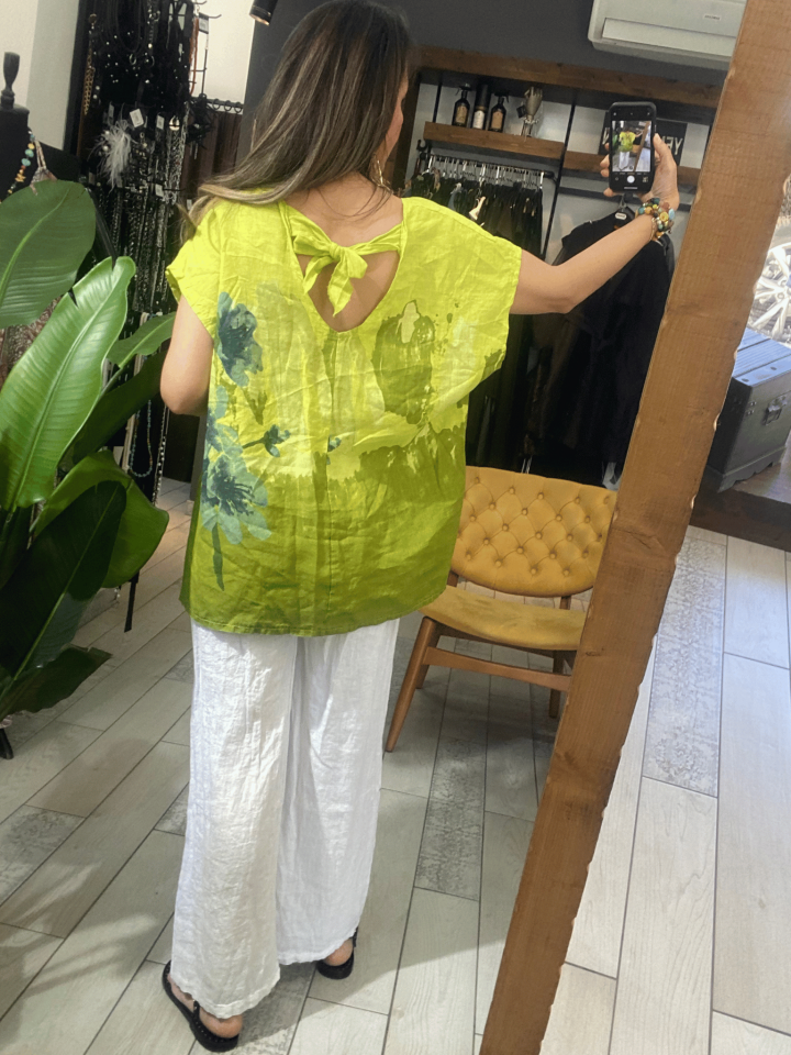 Kelly Keten Bluz (yeşil)