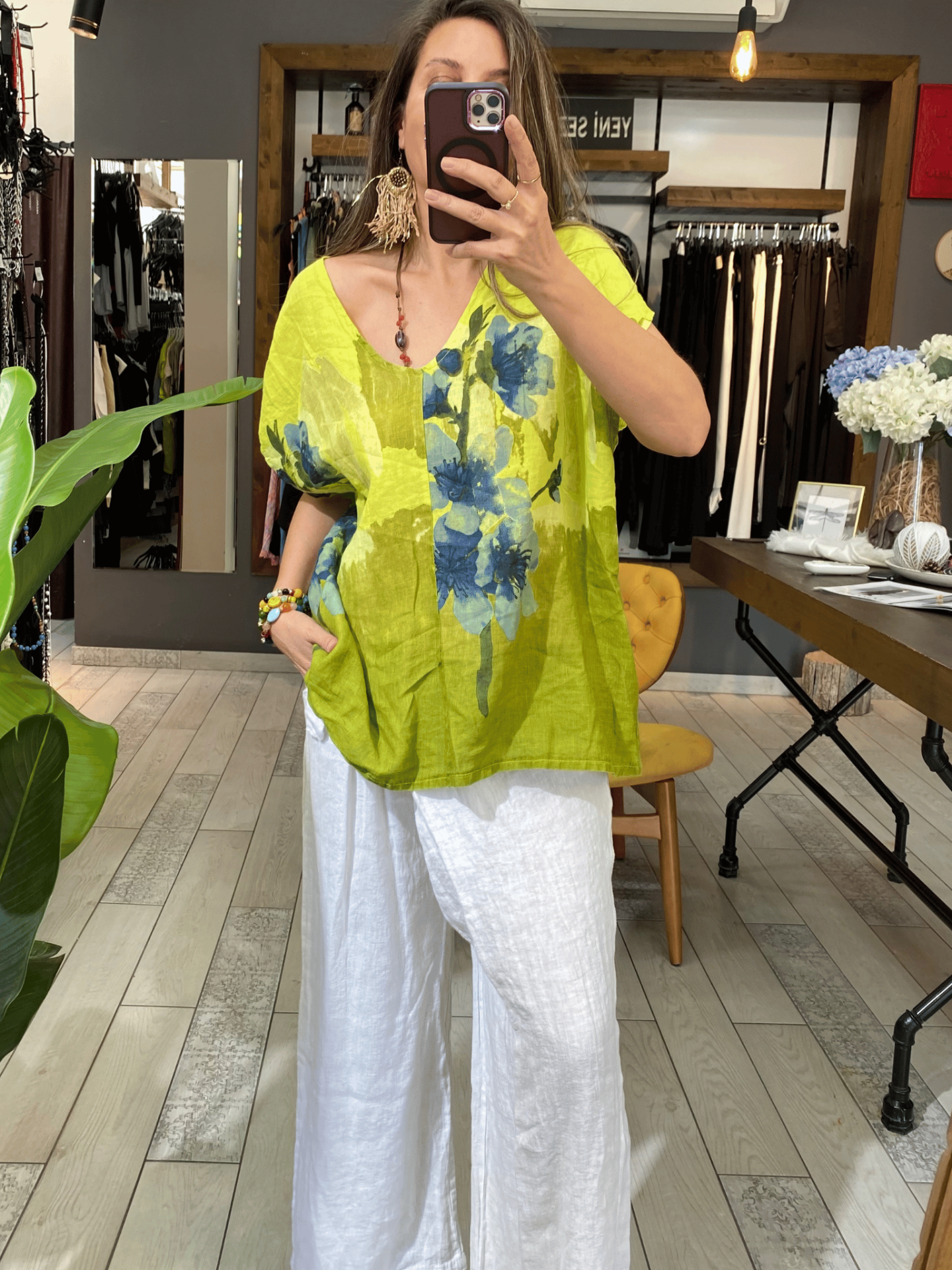 Kelly Keten Bluz (yeşil)