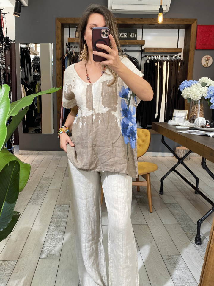 Kelly Keten Bluz (bej)