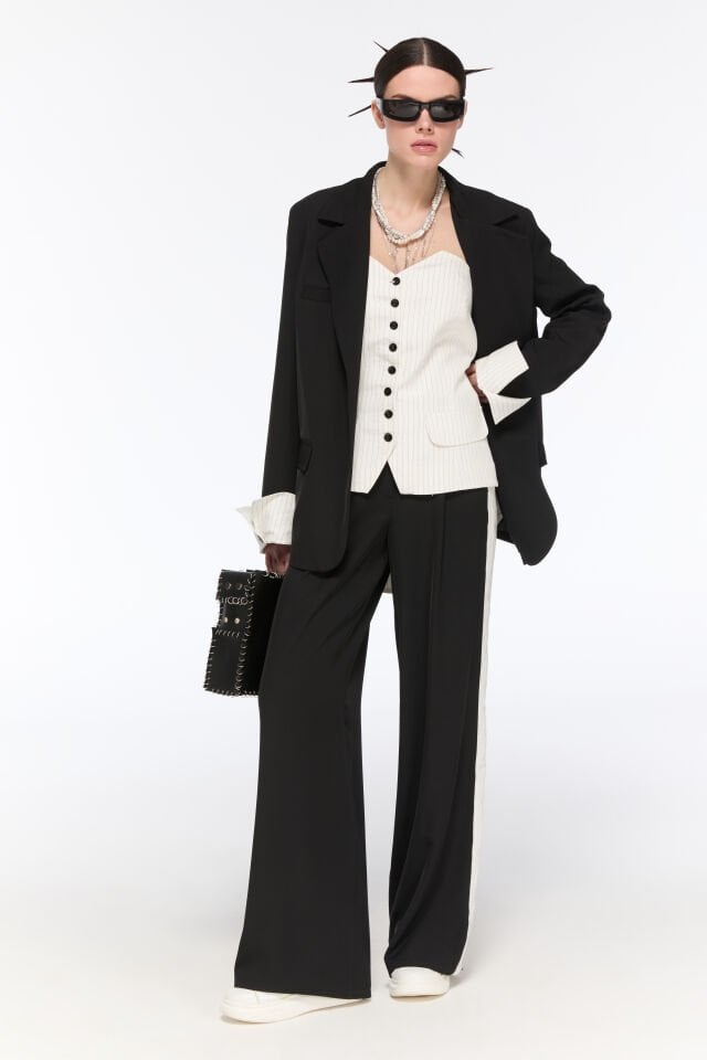 Valen Starplez bluz(beyaz)