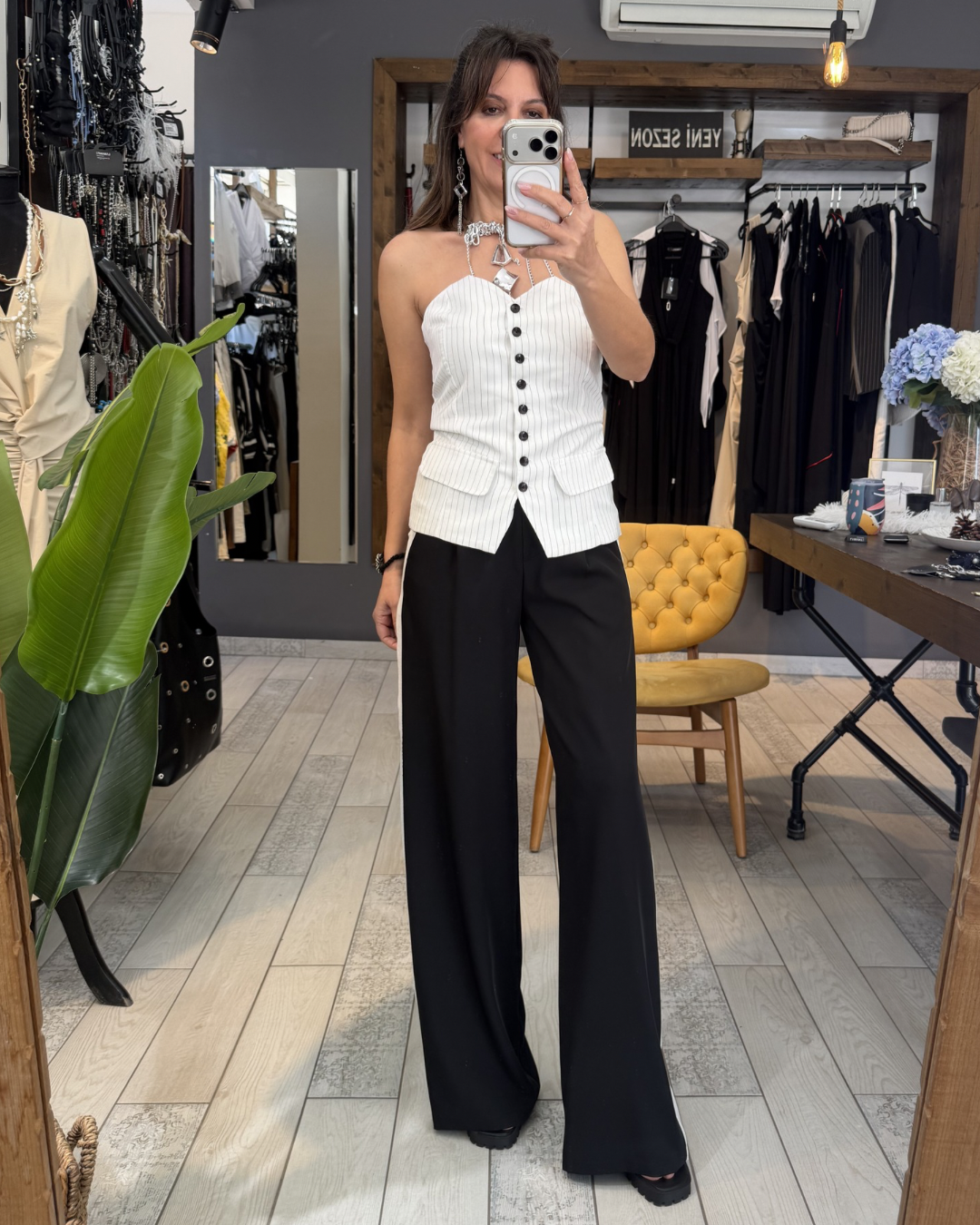 Valen Starplez bluz(beyaz) X Large