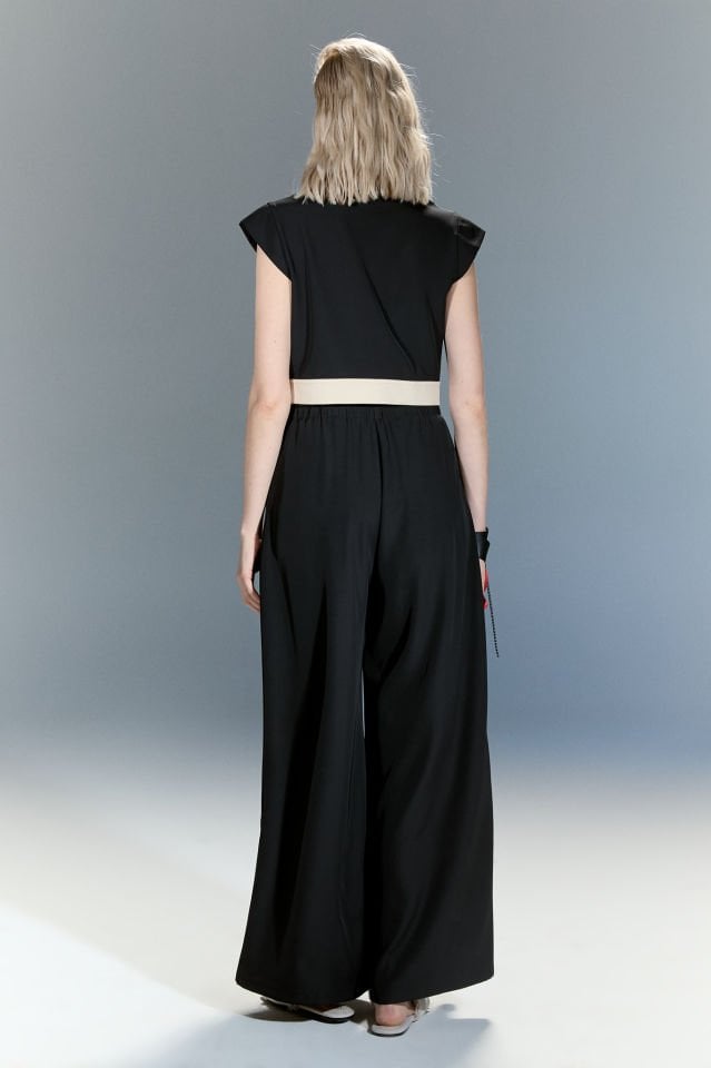 Arias Bej Kemerli Kısa Gömlek (siyah)